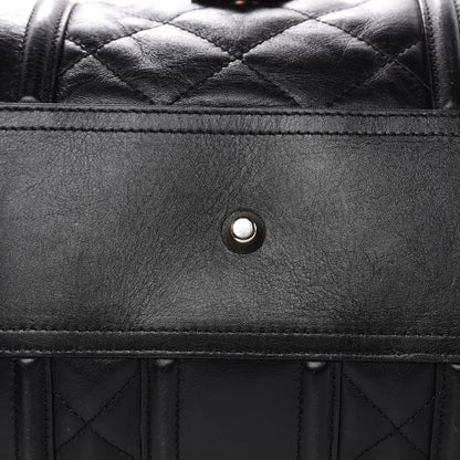 Burberry Calfskin Quilted Manor Satchel Black 11 of 18
