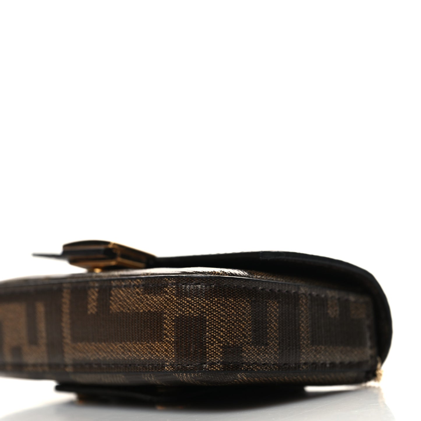 Glazed Fabric FF 1974 Nano Baguette Belt Charm Mogano Panna