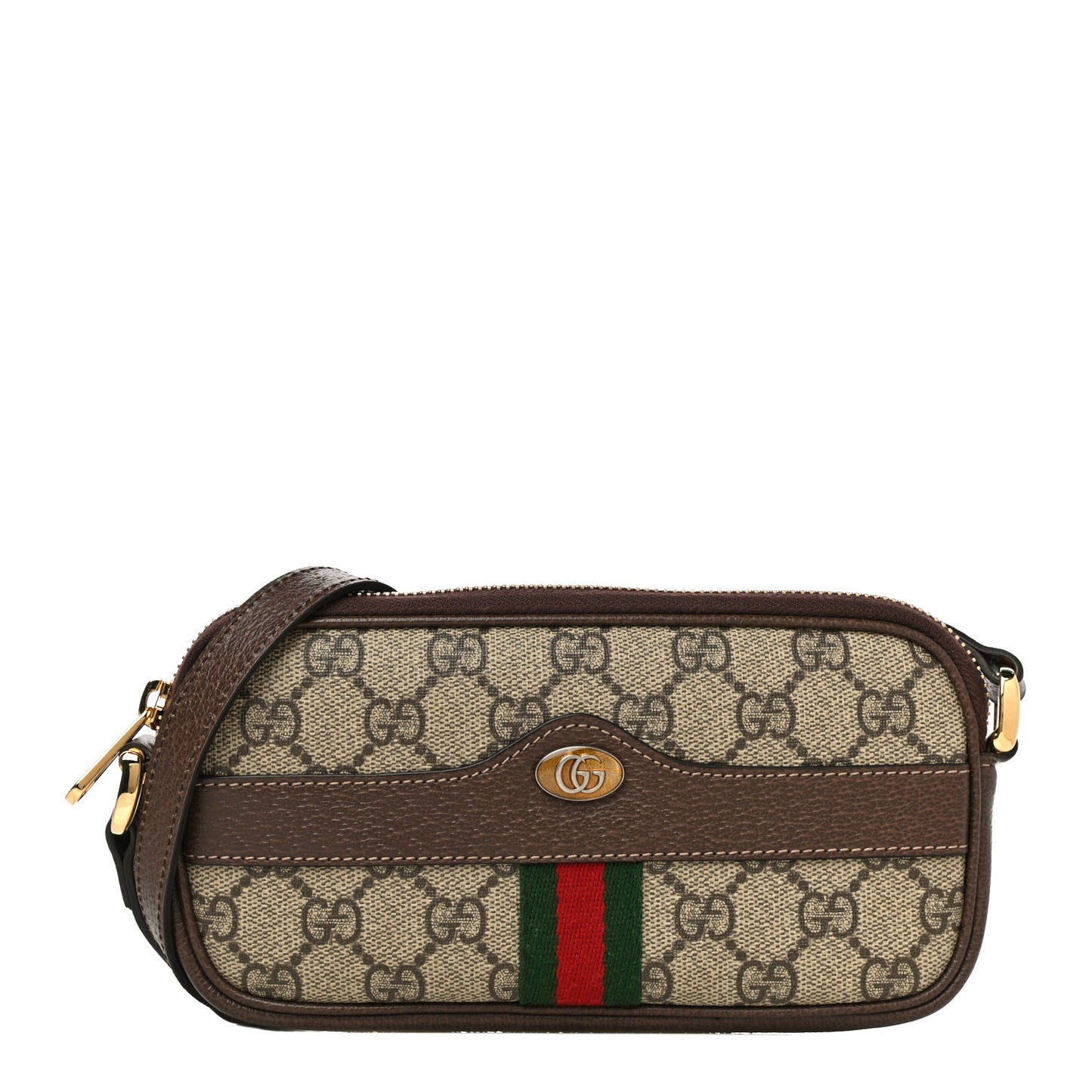 GG Supreme Monogram Web Mini Ophidia GG Bag Brown