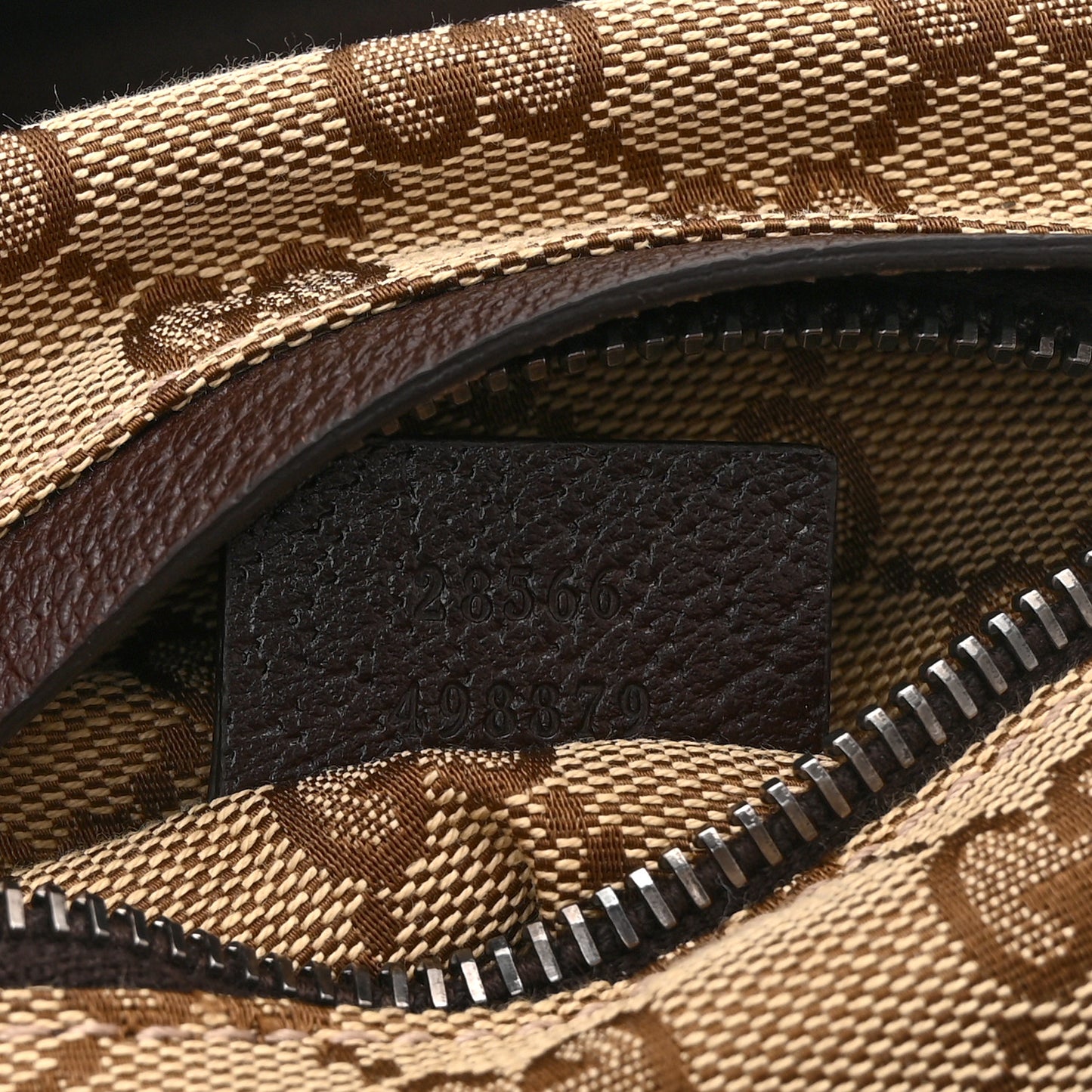 Monogram Web Belt Bag Dark Brown
