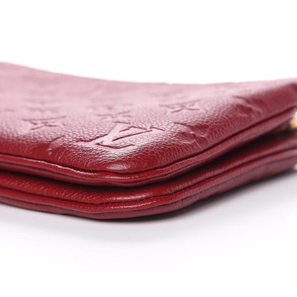 Louis Vuitton Empreinte Double Zip Pochette Cherry Berry 9 of 10