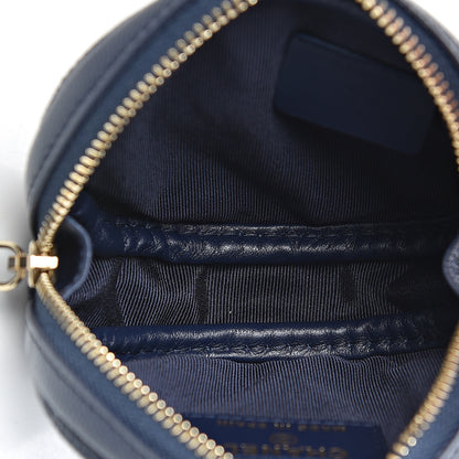 Chanel Caviar Quilted Zip Around Classic Coin Purse Navy Blue 5 of 8