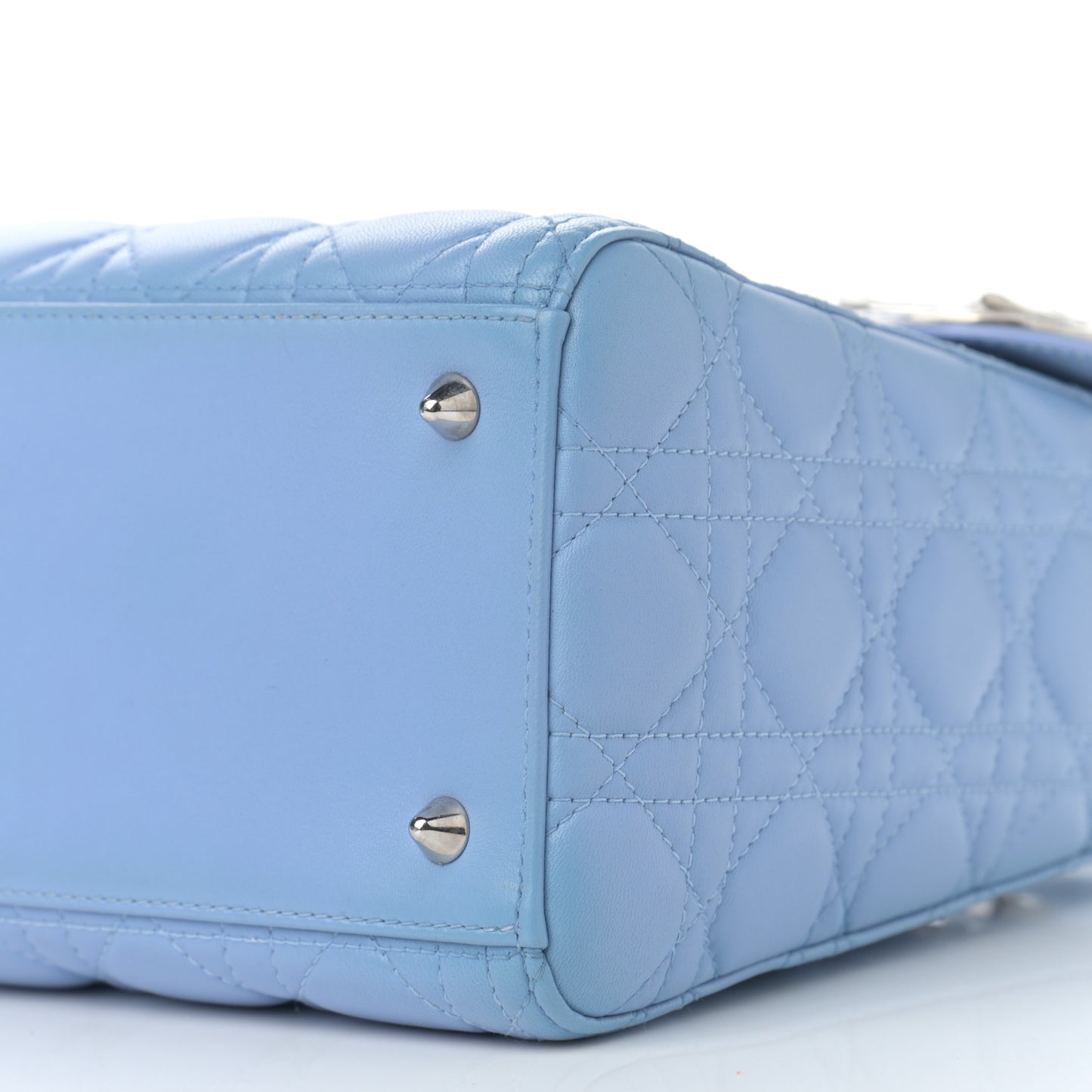 Lambskin Cannage Medium Lady Dior Light Blue