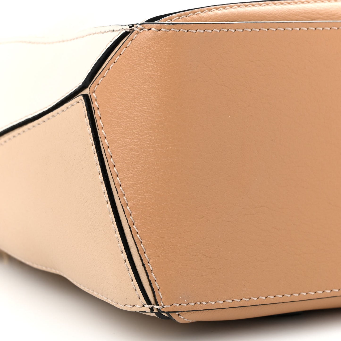 Calfskin Small Puzzle Bag Dusty Beige Soft White