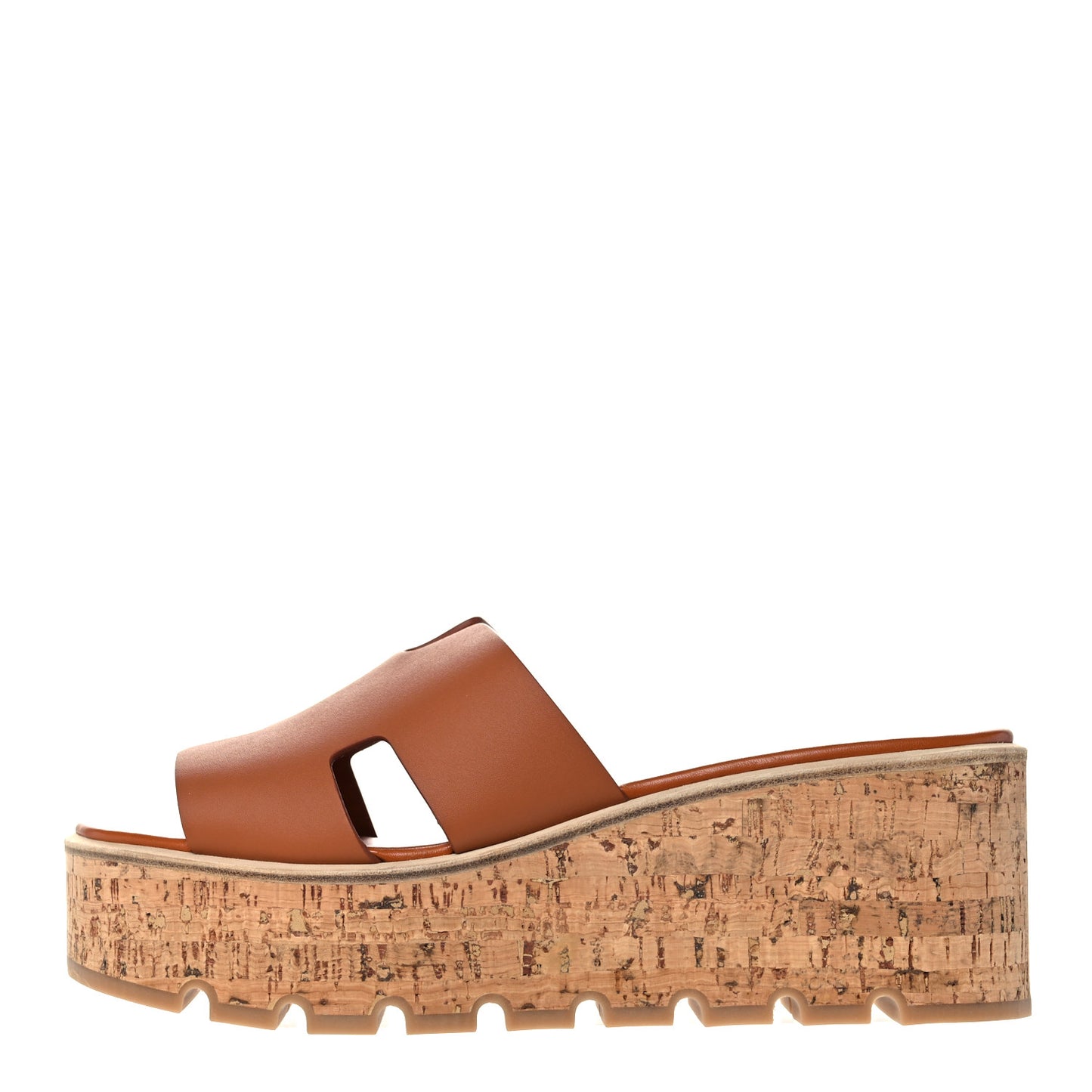 Calfskin Cork Eze 30 Sandals 41 Marron Glaise