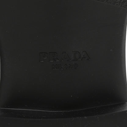 Prada Spazzolato Lace Up 50mm Loafers 39 Black 7 of 9