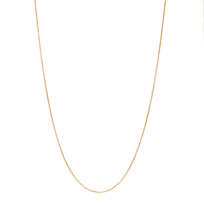 David Yurman 18K Yellow Gold 1mm Box Chain Necklace 1 of 4
