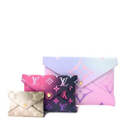 Louis Vuitton Monogram Giant Spring in the City Kirigami Pochette Set Sunrise Pastel Midnight Fuchsia Sunset Kaki 1 of 8