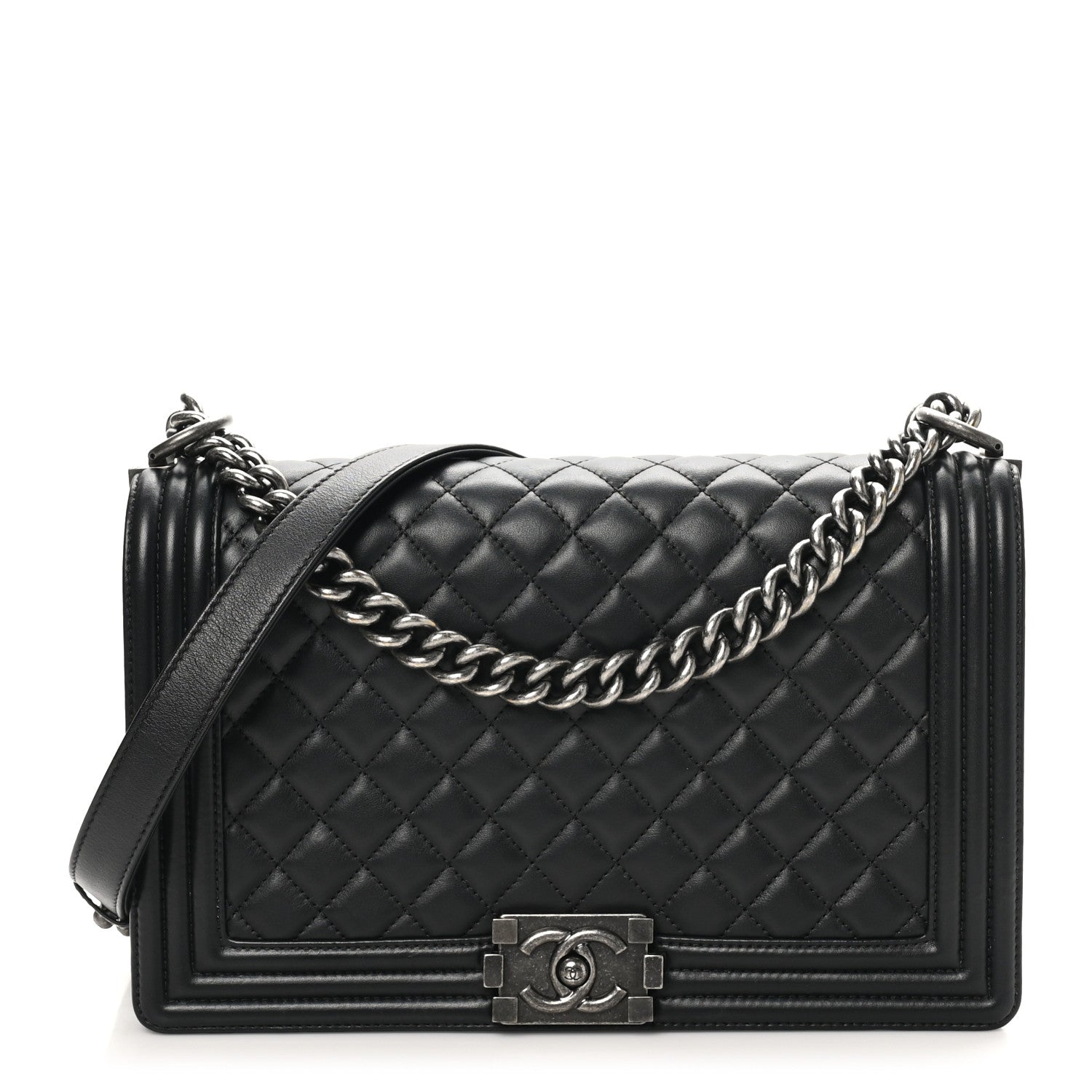 Chanel Calfskin Quilted New Medium Boy Flap Black 1 of 11
