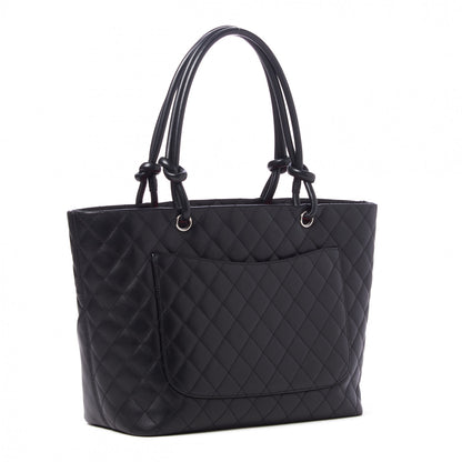 Chanel Calfskin Quilted Large Cambon Tote Black 2 of 8