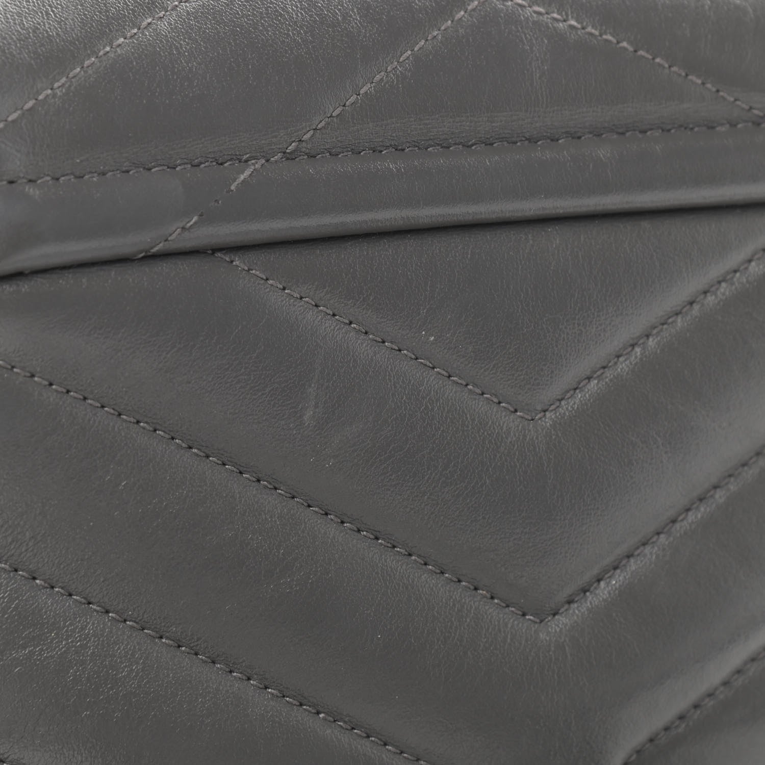 Saint Laurent Calfskin Y Quilted Monogram Toy Loulou Crossbody Bag Storm 12 of 15