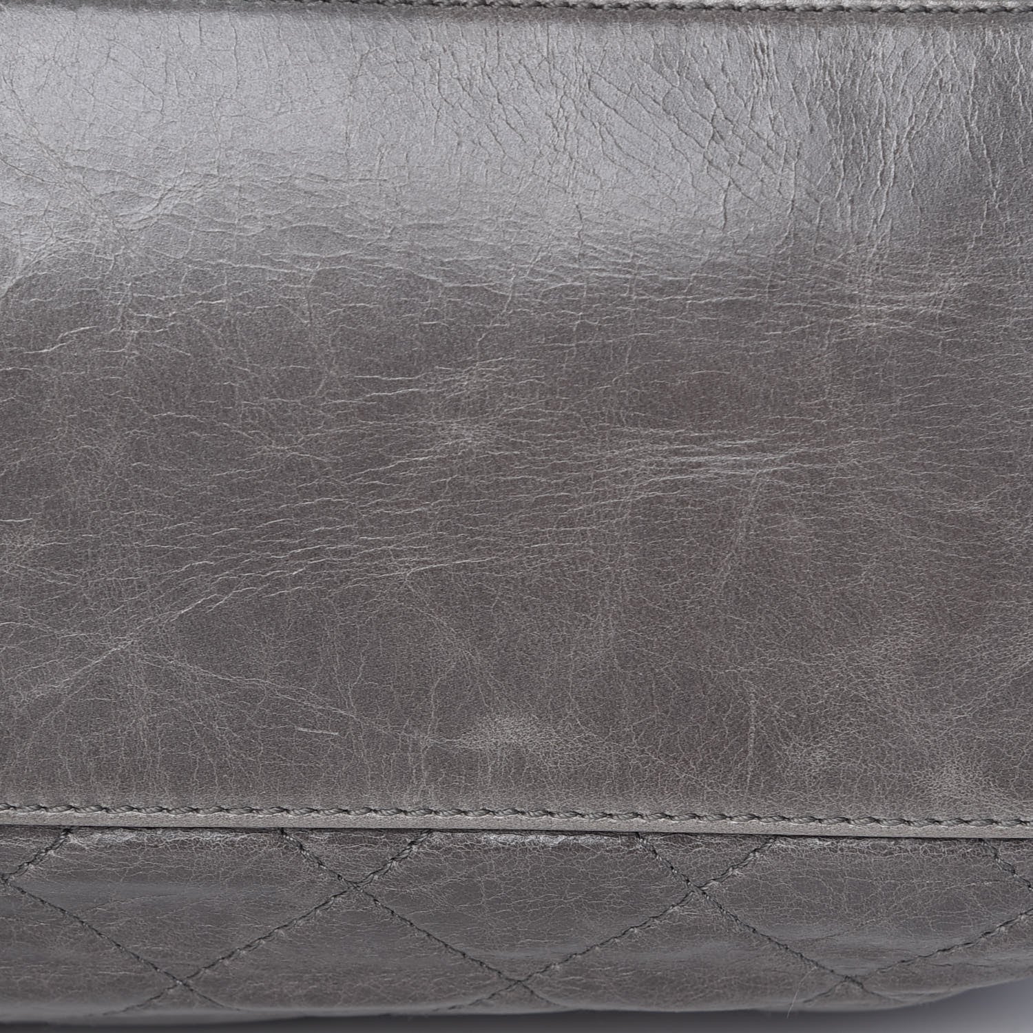 Chanel Glazed Calfskin Stingray Large Bindi CC Tote Grey 11 of 13
