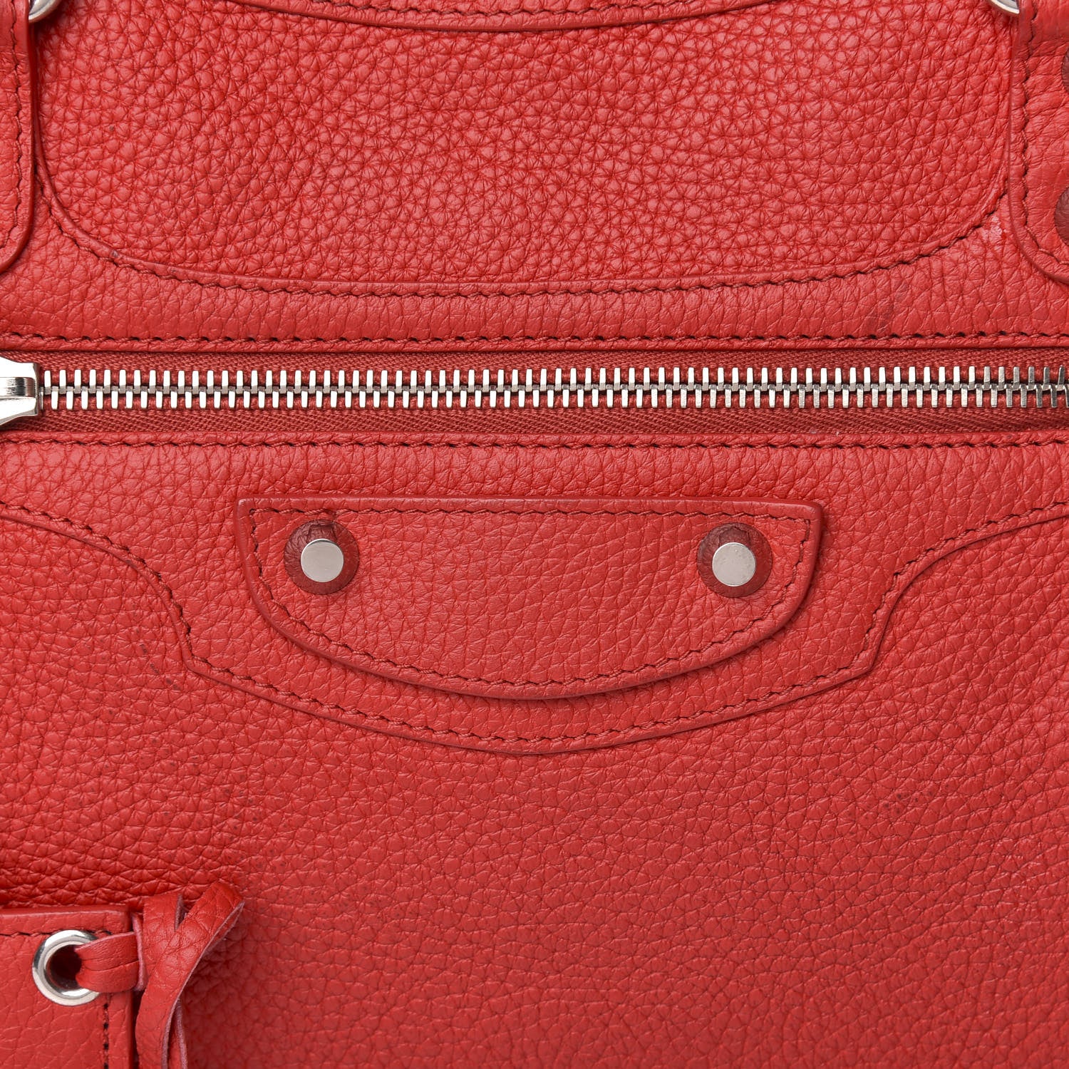 Balenciaga Vibrato Calfskin Classic Silver Hardware City Rouge Cerise 14 of 14