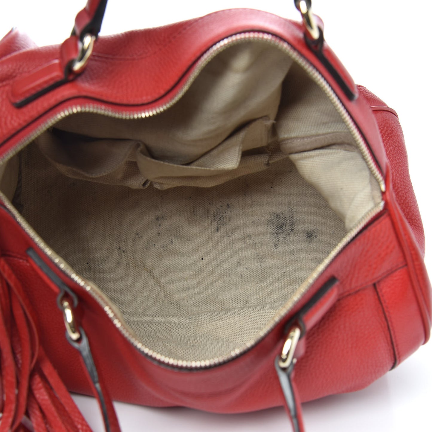 Pebbled Calfskin Medium Soho Boston Red