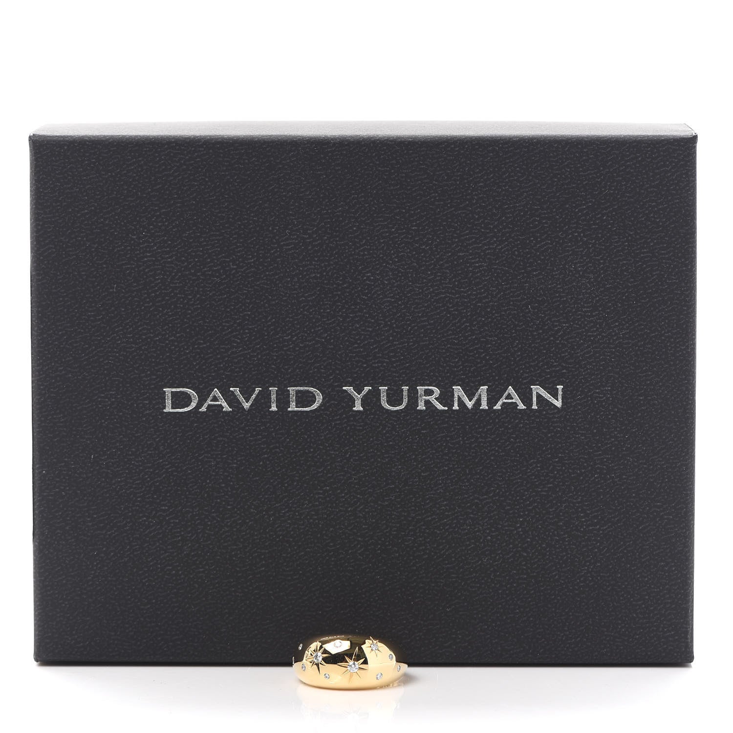 David Yurman 18K Yellow Gold Diamond 11mm Pure Form Ring 52 6 5 of 5