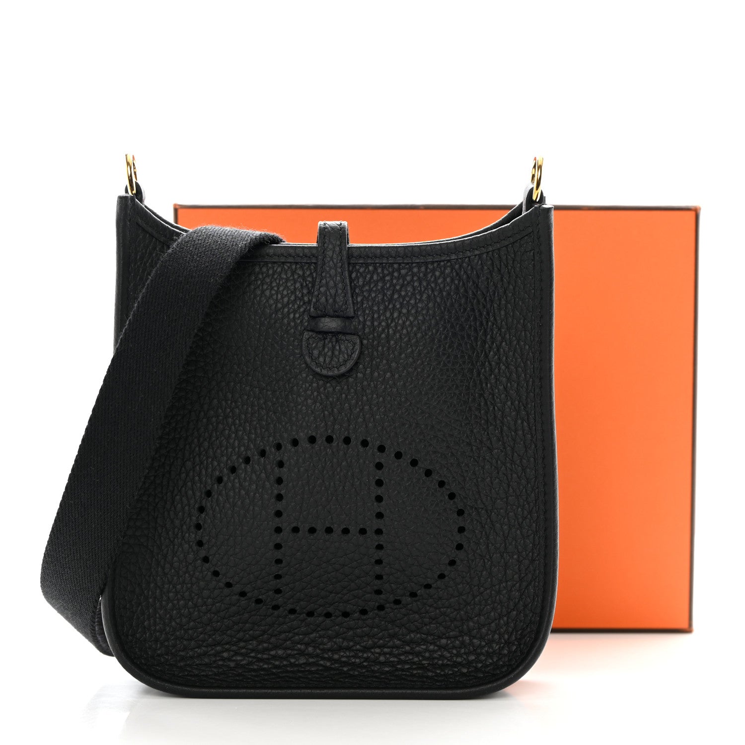 Hermes Taurillon Clemence Evelyne TPM Black 11 of 11