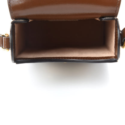 Gucci GG Supreme Monogram Mini Horsebit 1955 Crossbody Bag Beige Brown Sugar 5 of 11