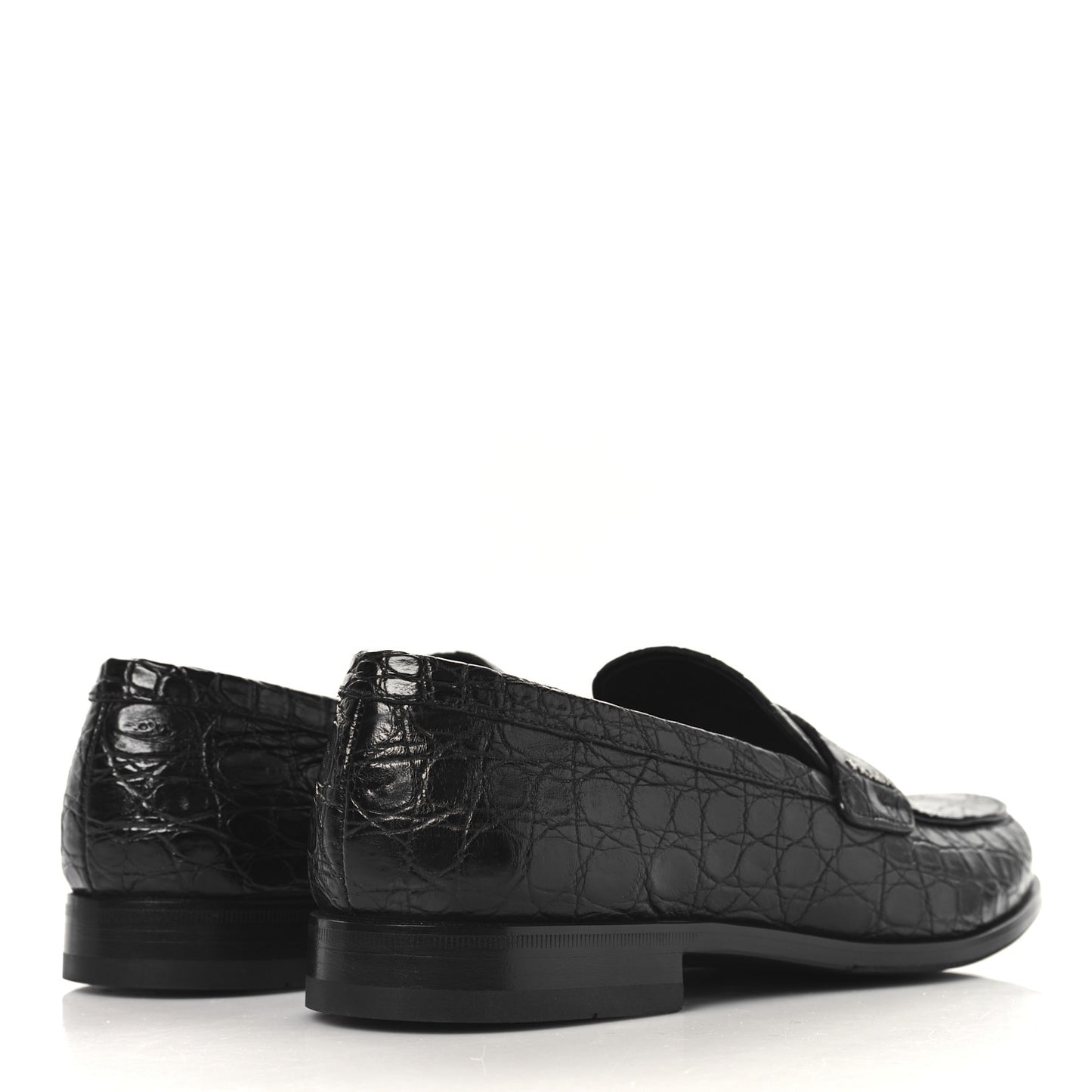 Crocodile Mens Loafers 7 Black