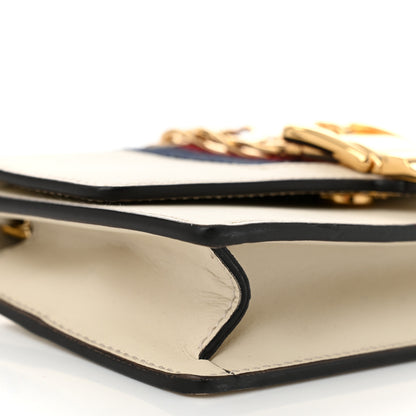 Gucci Calfskin Super Mini Sylvie Chain Shoulder Bag White 9 of 11