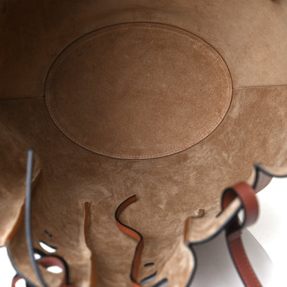 Loewe Calfskin Perforated Small Shell Tote Tan 5 of 8