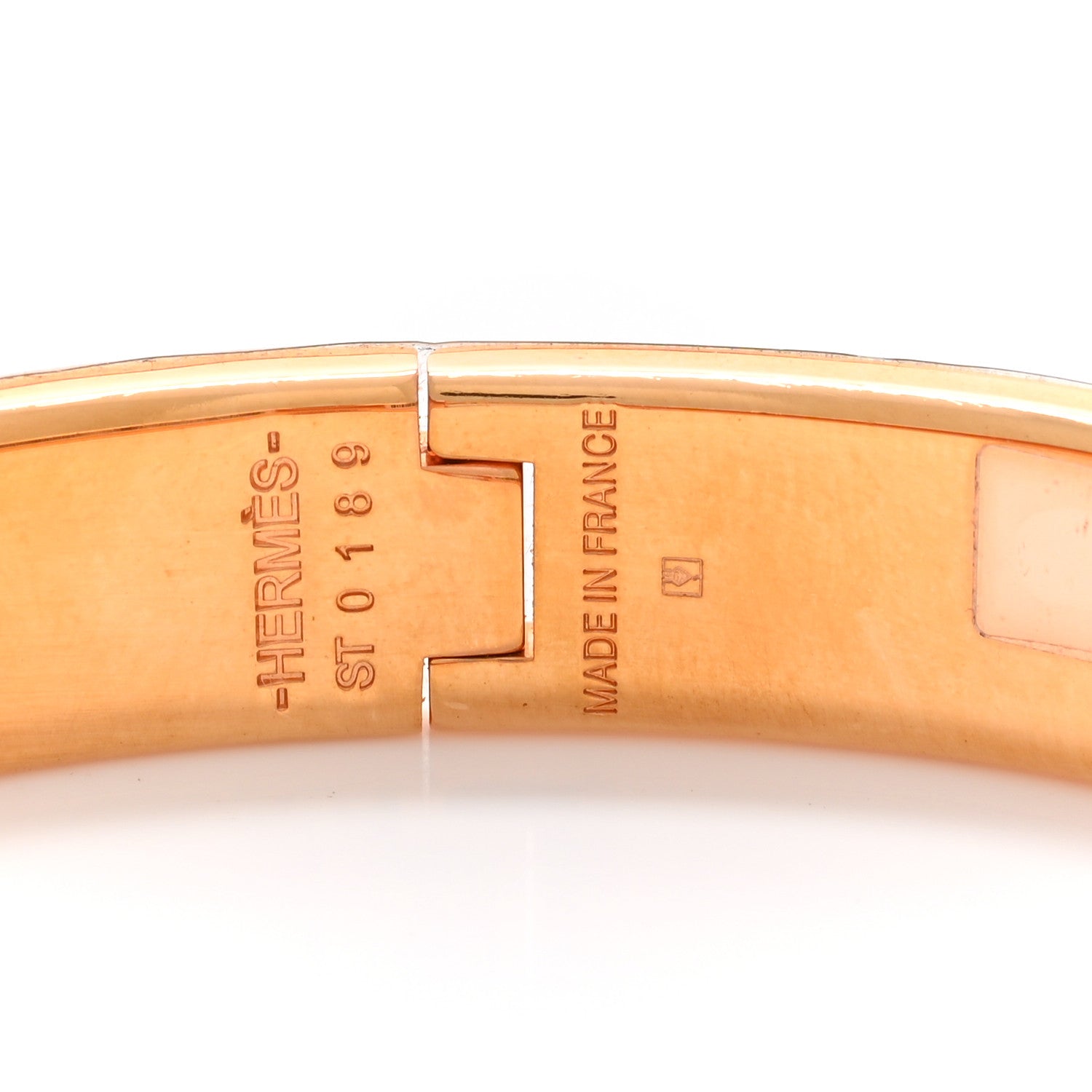 Hermes Enamel Narrow Clic Clac H Bracelet PM Marron Glace 4 of 4