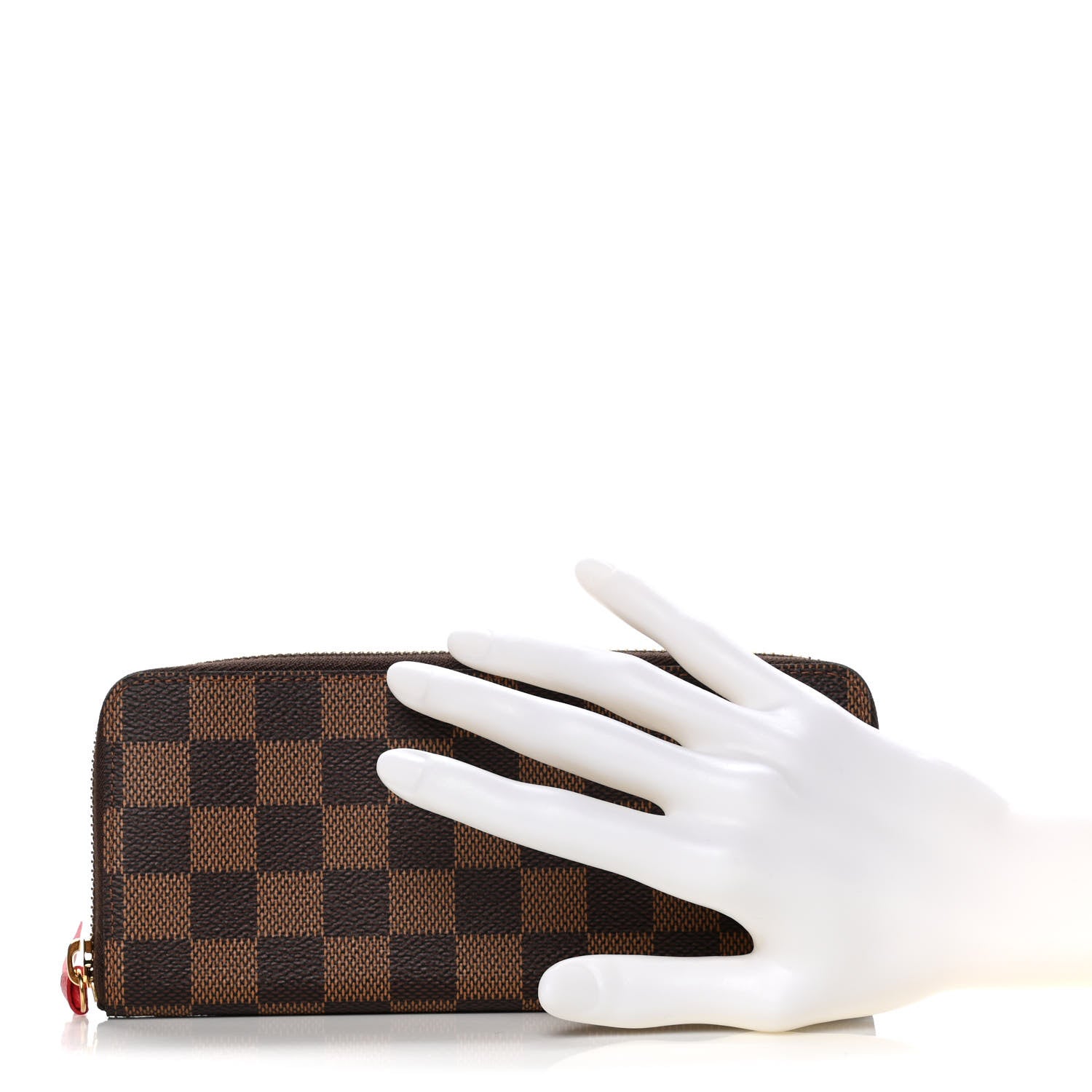Louis Vuitton Damier Ebene Clemence Wallet Cherry 2 of 9