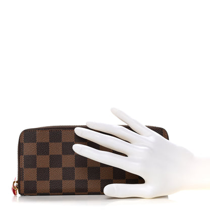 Louis Vuitton Damier Ebene Clemence Wallet Cherry 2 of 9