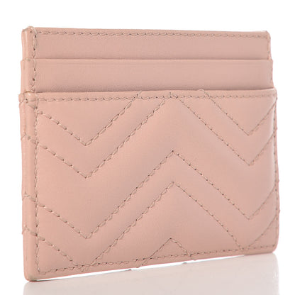 Gucci Calfskin Matelasse GG Marmont Card Holder Perfect Pink 3 of 6