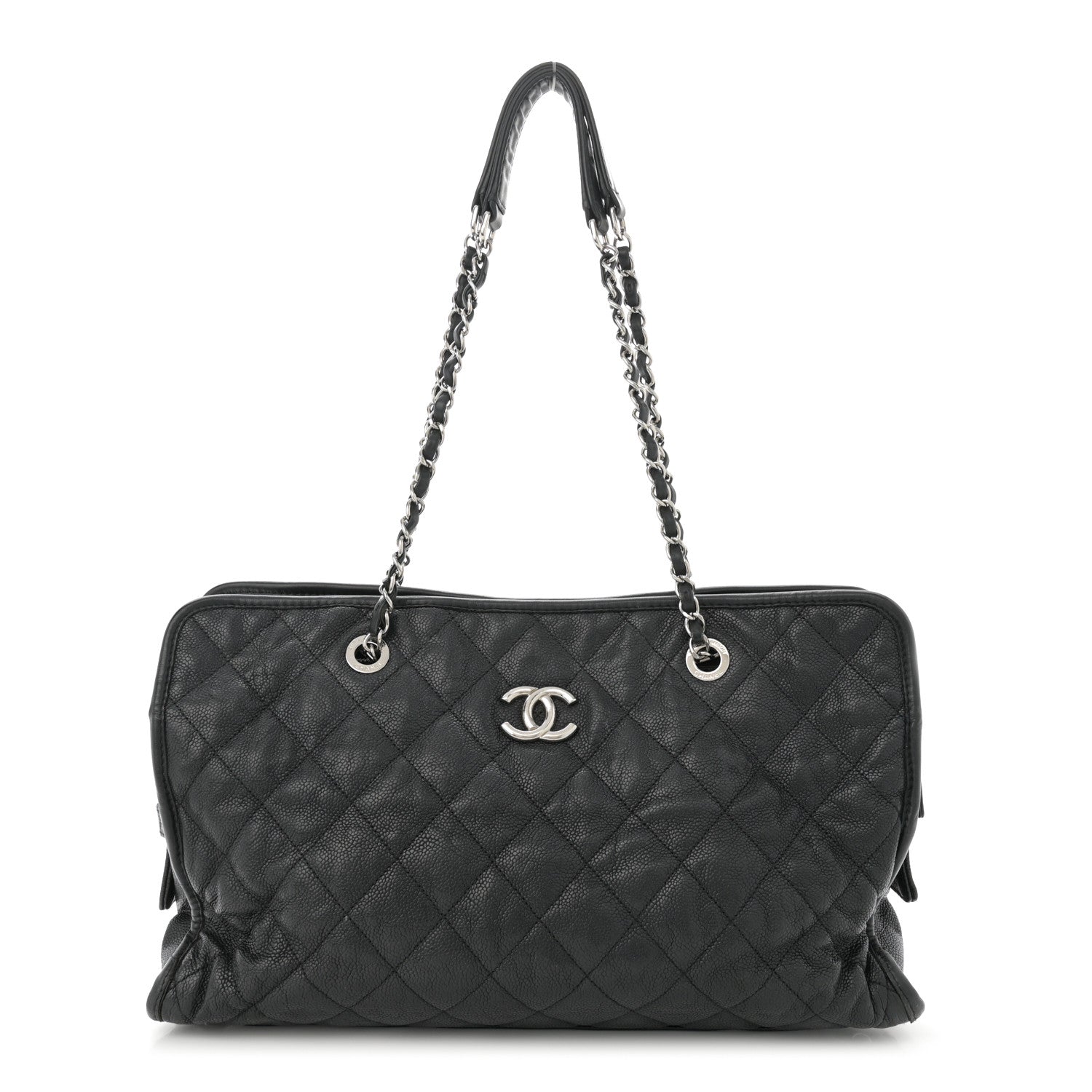 Chanel Caviar Quilted French Riviera Tote Black 1 of 16
