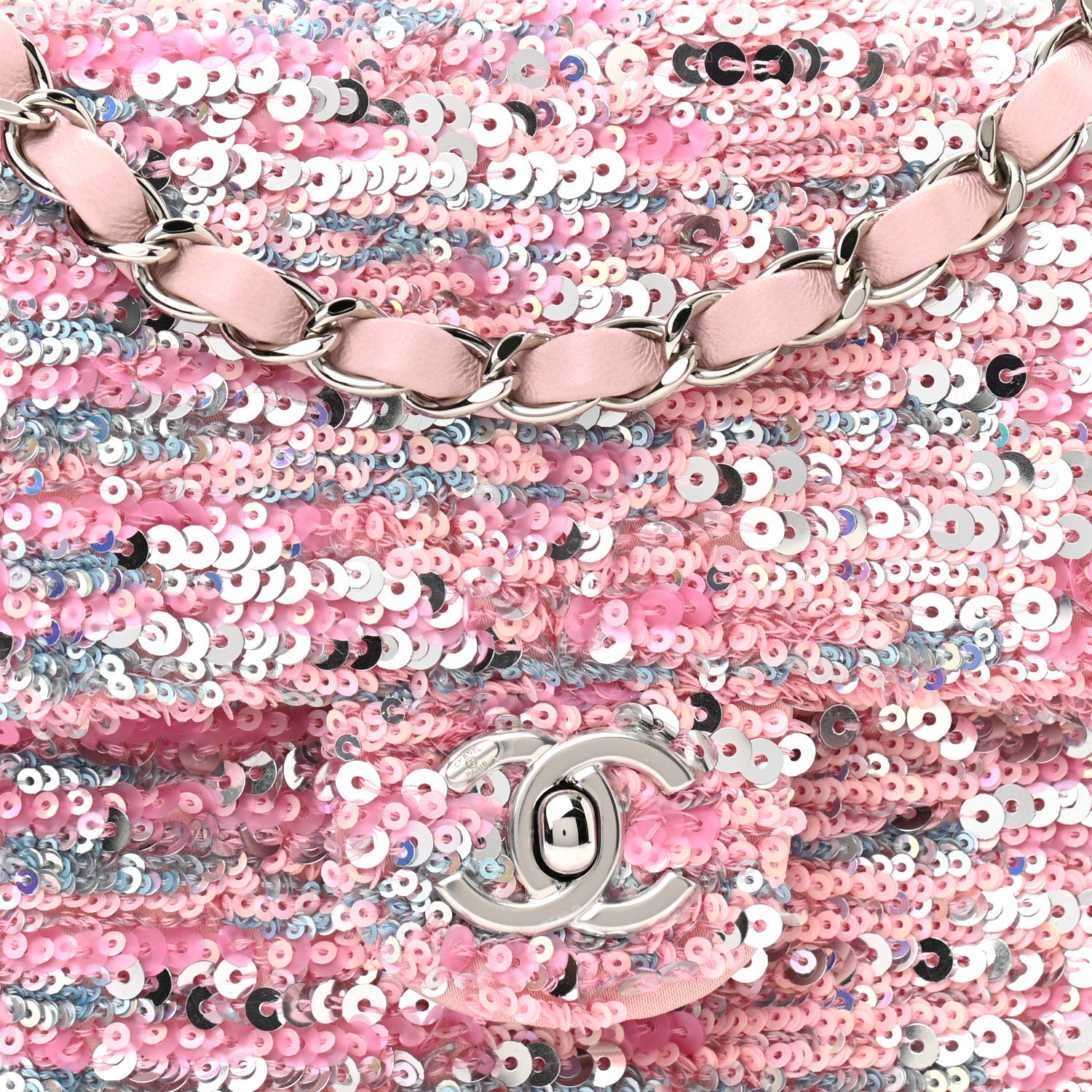 Chanel Sequin Mini Flap Pink Multicolor 8 of 11