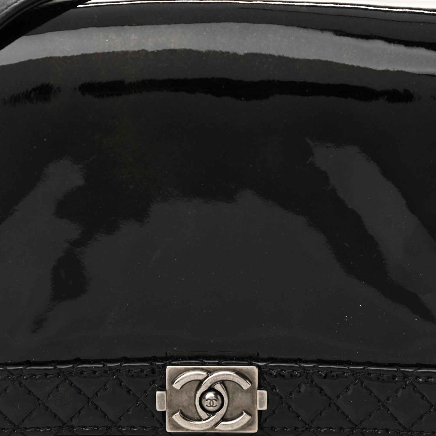 Chanel Patent New Medium Boy Reverso Flap Black 8 of 10