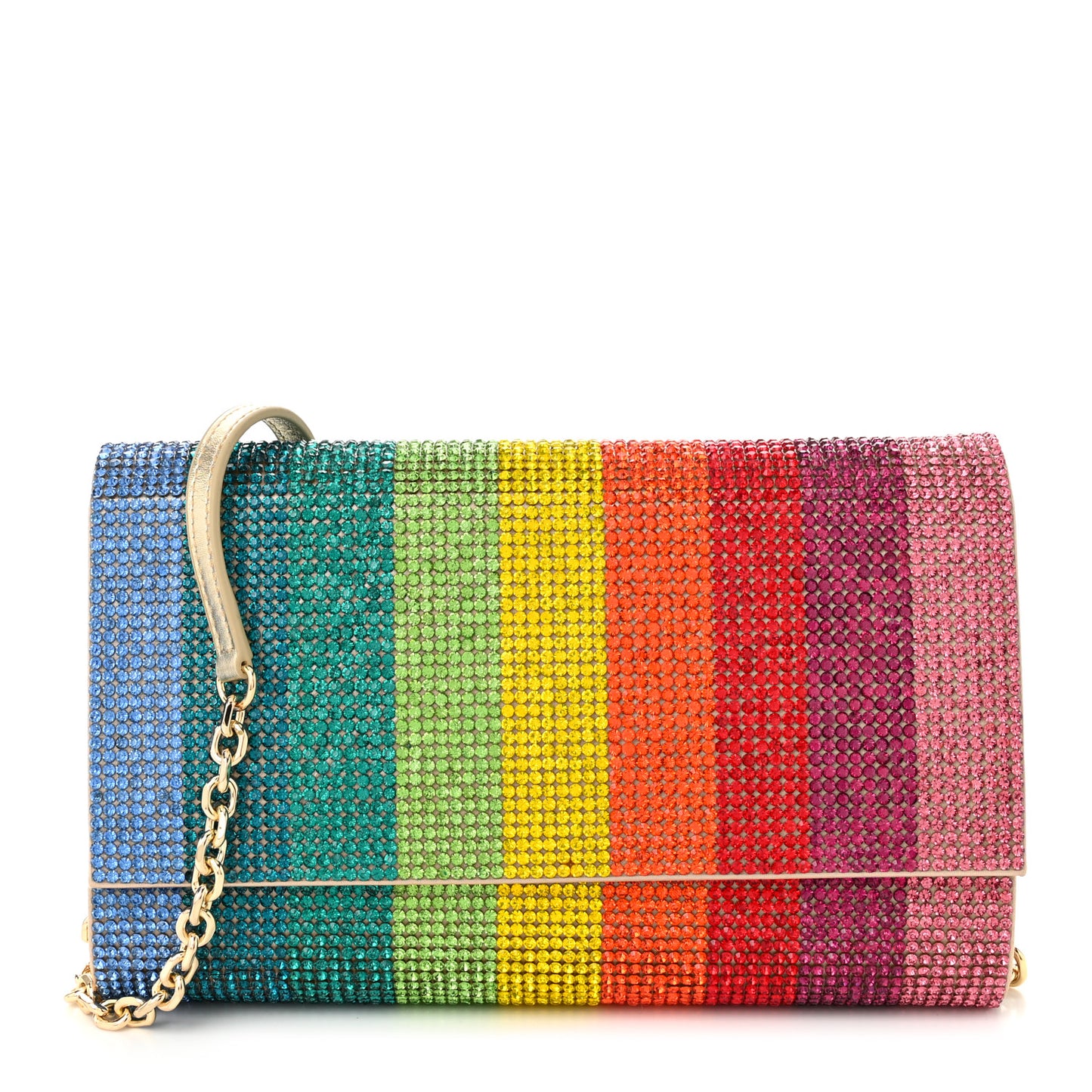 Swarovski Crystal Fizzoni Rainbow Clutch Champagne Multicolor