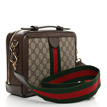 Gucci GG Supreme Web Small Ophidia Top Handle Shoulder Bag Brown 3 of 14