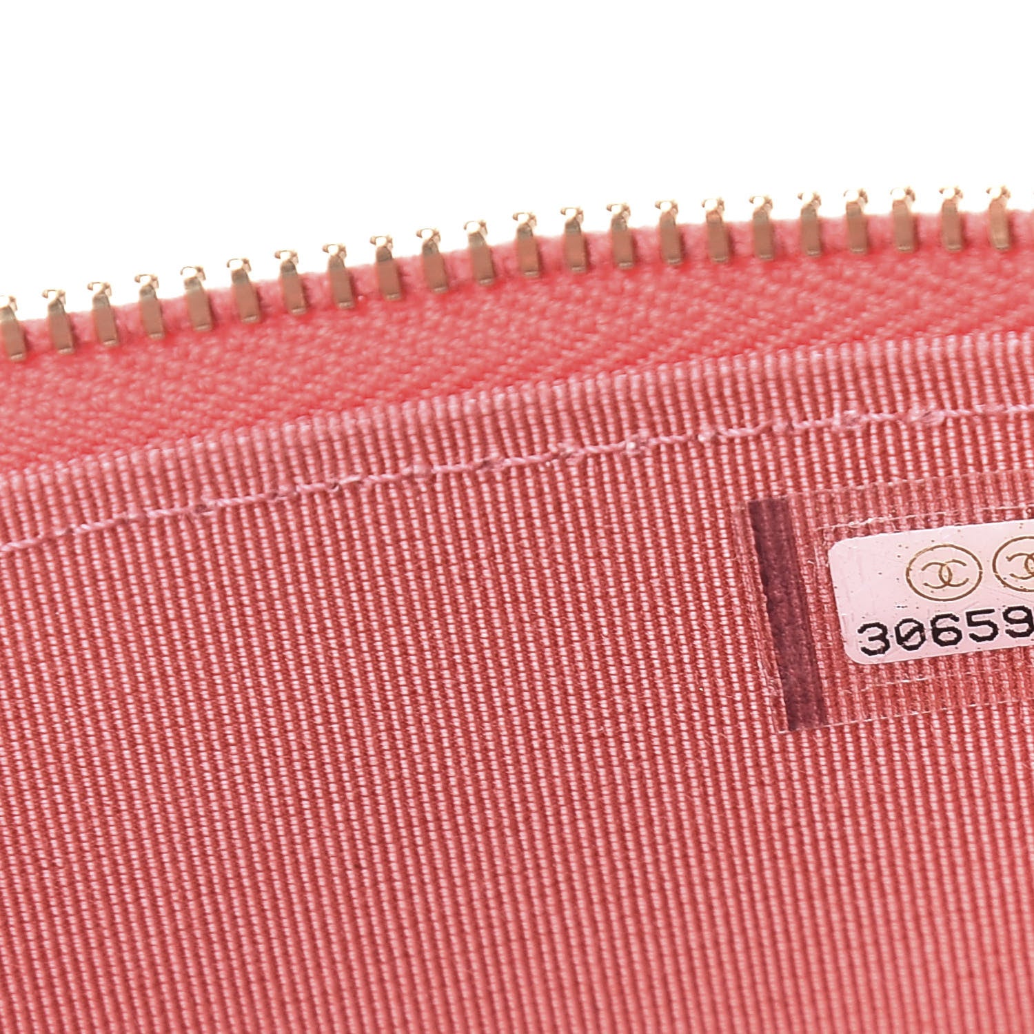 Chanel Lambskin Quilted Mini Vanity Case With Chain Coral 7 of 10