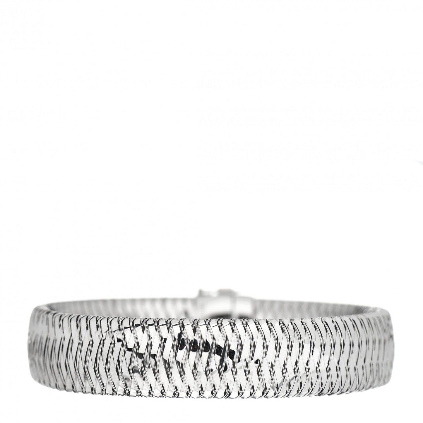 18K White Gold Diamond XL Primavera Bangle Bracelet