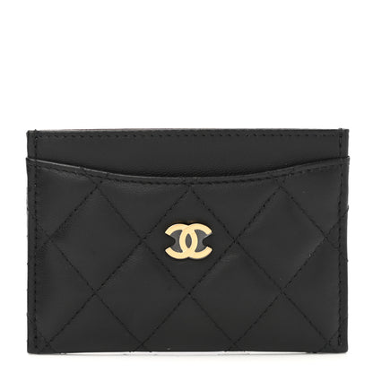 Chanel Lambskin Quilted Card Holder Black 1 of 9