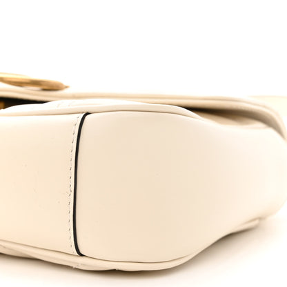 Gucci Calfskin Matelasse Mini GG Marmont Shoulder Bag White 10 of 10