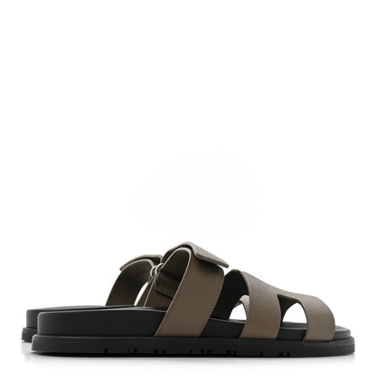 Hermes Epsom Womens Chypre Sandals 40 Etoupe 4 of 9