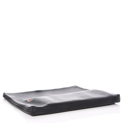 Gucci Pebbled Calfskin Medium Logo Portfolio Clutch Black 4 of 12