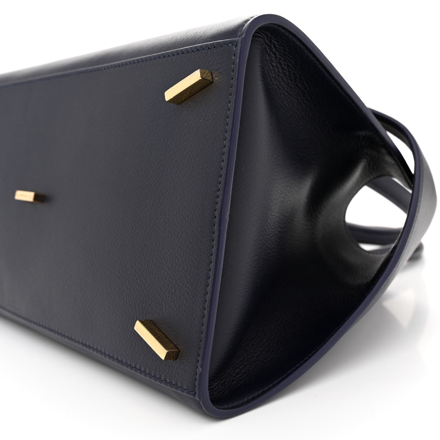 Salvatore Ferragamo Calfskin Small Hug Bag Midnight 9 of 9
