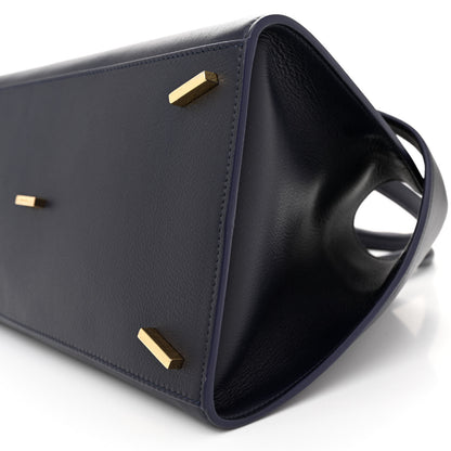 Salvatore Ferragamo Calfskin Small Hug Bag Midnight 9 of 9