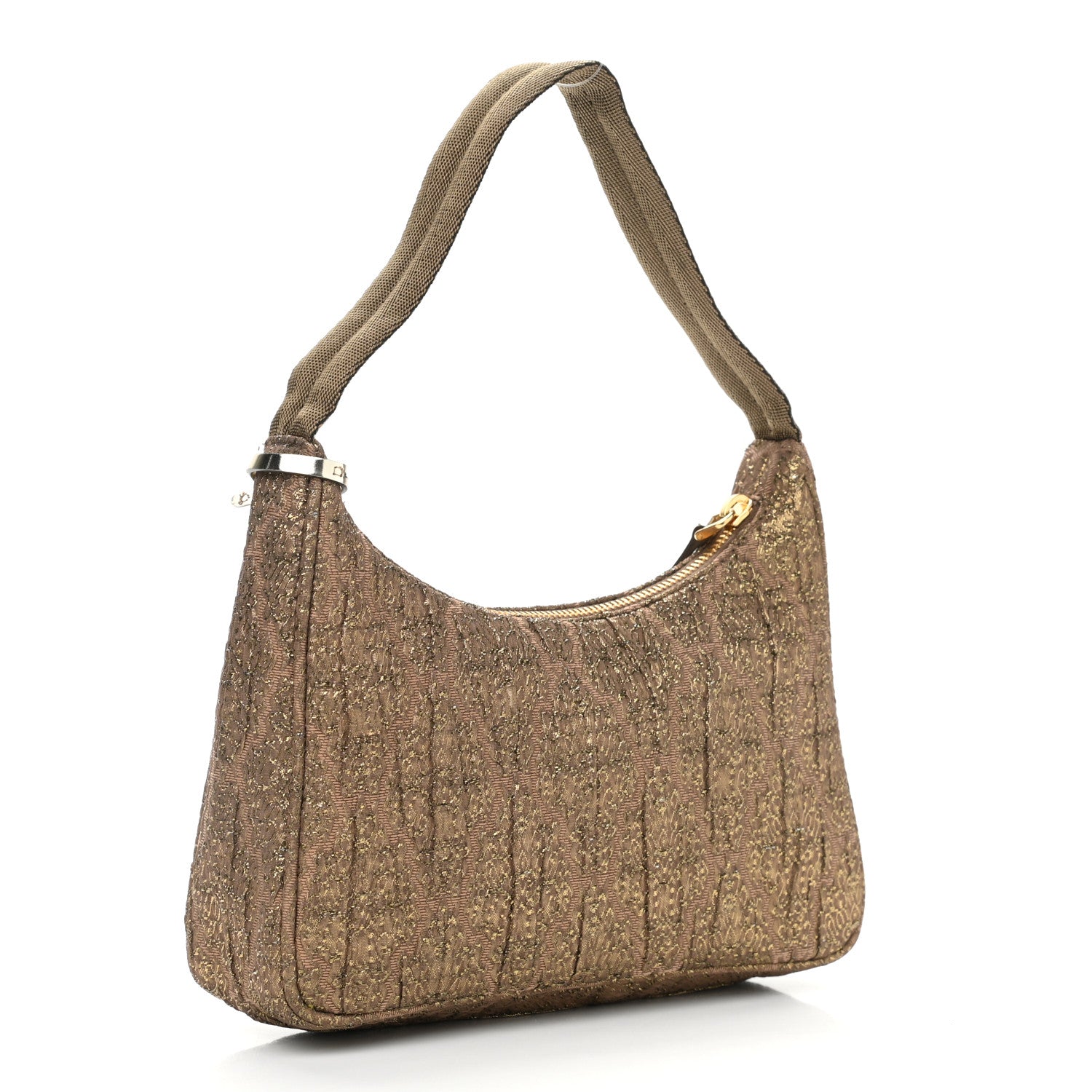 Prada Broccato Mini Re-Edition 2000 Bag Moro Losanga 3 of 11