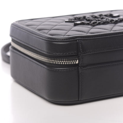 Chanel Calfskin Quilted Medium CC Filigree Vanity Case Black 10 of 12