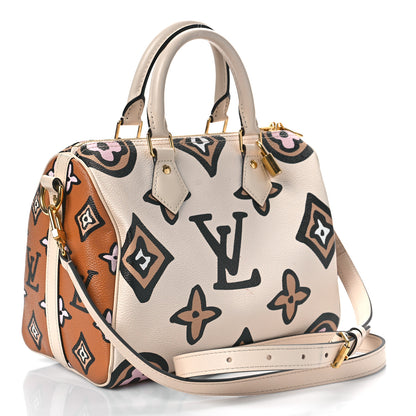 Louis Vuitton Monogram Giant Wild At Heart Speedy Bandouliere 25 Creme 3 of 10