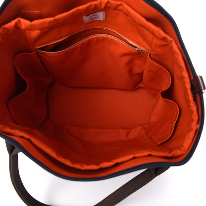 Hermes Toile Sac De Pansage Groom Bleu Navy Feu 5 of 11