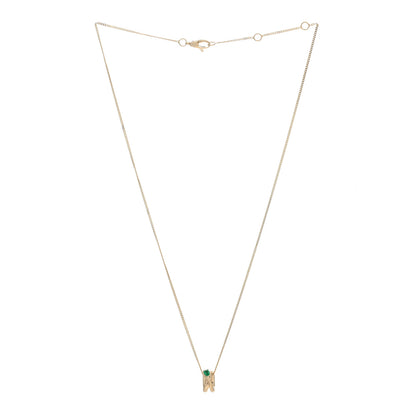 Gucci 18K Yellow Gold Emerald Ouroboros Snake Necklace 2 of 4
