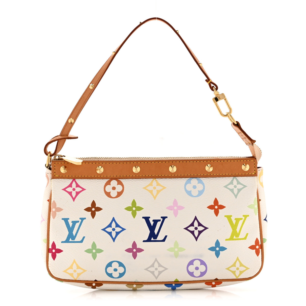 Louis Vuitton Monogram Multicolor Pochette Accessories White 1 of 10