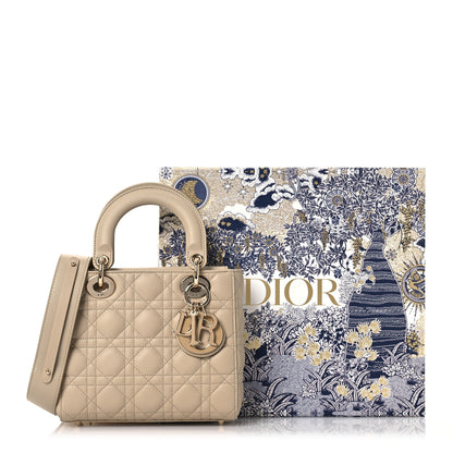 Christian Dior Lambskin Cannage Small My ABCDior Lady Dior Beige 18 of 18