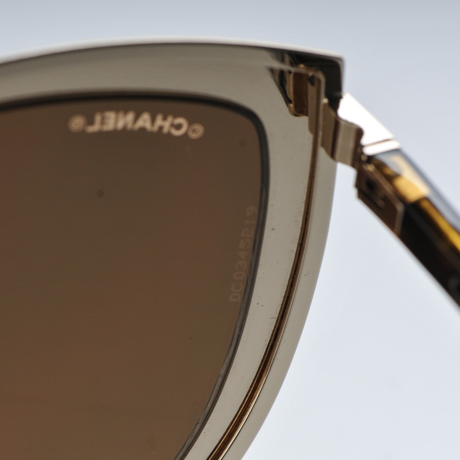 Chanel Metal Cat Eye Sunglasses 4222 Gold 9 of 9