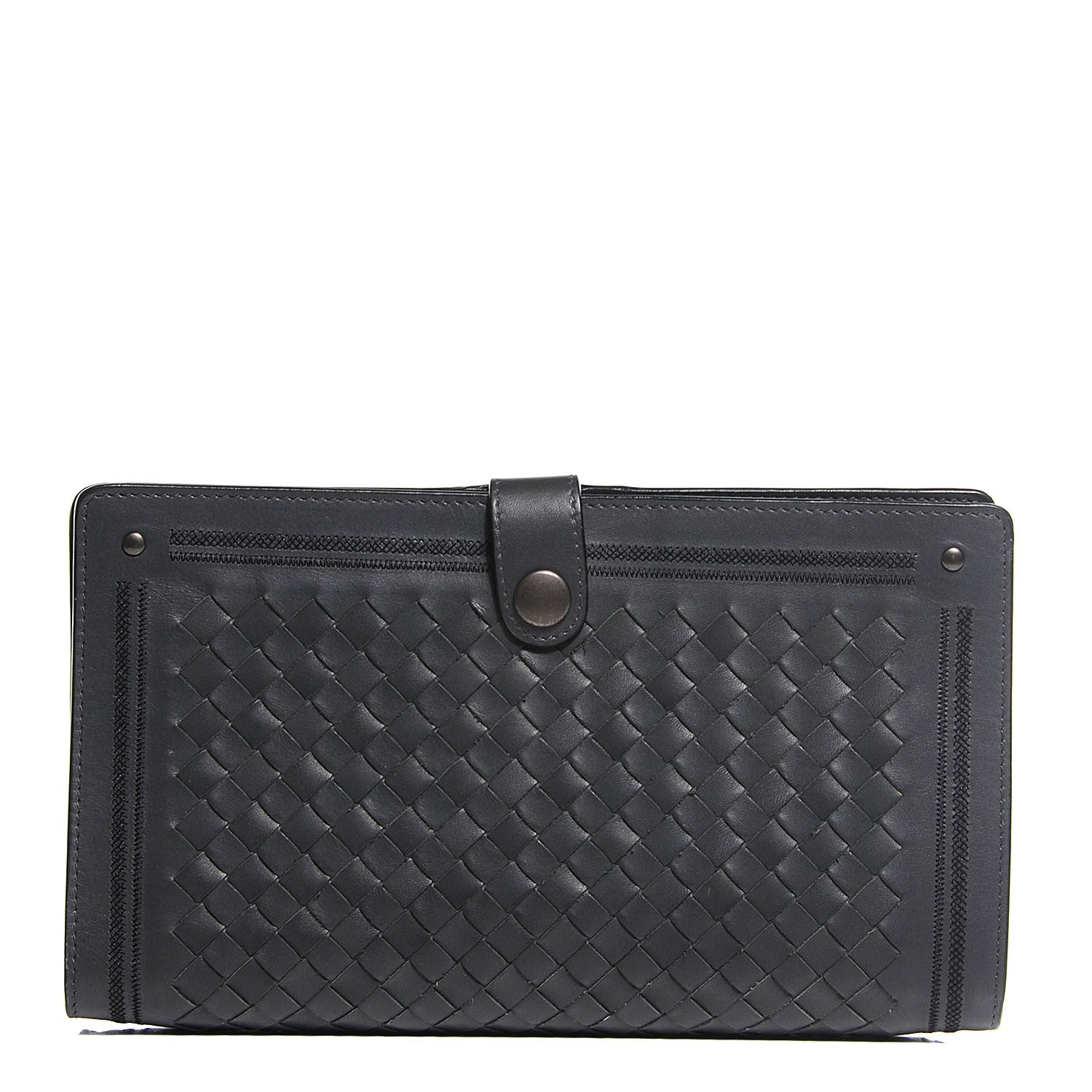 Bottega Veneta Light Calf Intrecciato Continental Wallet Ardoise 1 of 18